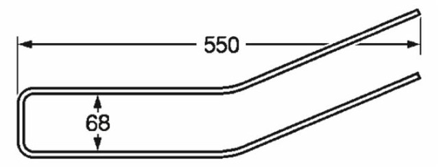 Dente rastrello adattabile Claas 902,111,1 e Bautz filo 6 - Ama