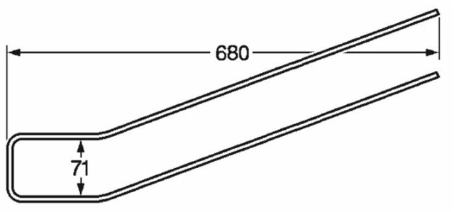 Dente rastrello adattabile Ima la Rocca lunghezza 680 filo 6 - Ama