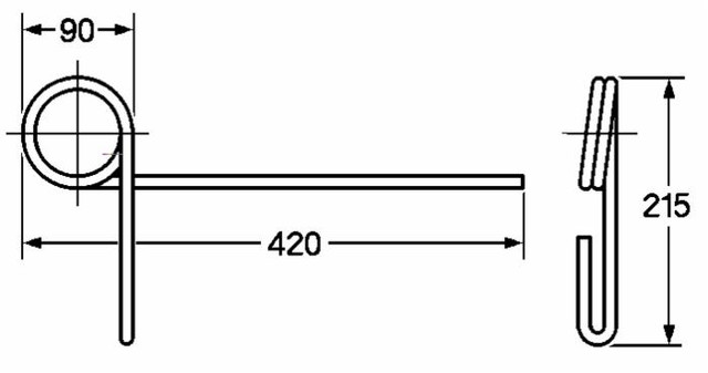 Dente strigliatore adattabile Bianchi filo 10 - Ama