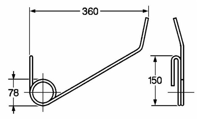 Dente seminatrice anteriore corto adattabile Gaspardo 18903640 filo 9 - Ama