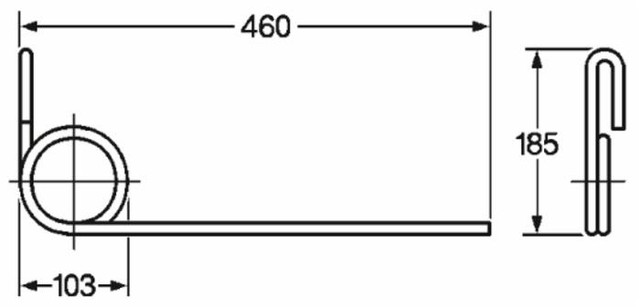 Dente strigliatore adattabile Celli e Gaspardo lunghezza 460 filo 9 - Ama