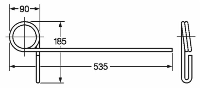 Dente strigliatore lunghezza 535 filo 10 - Ama
