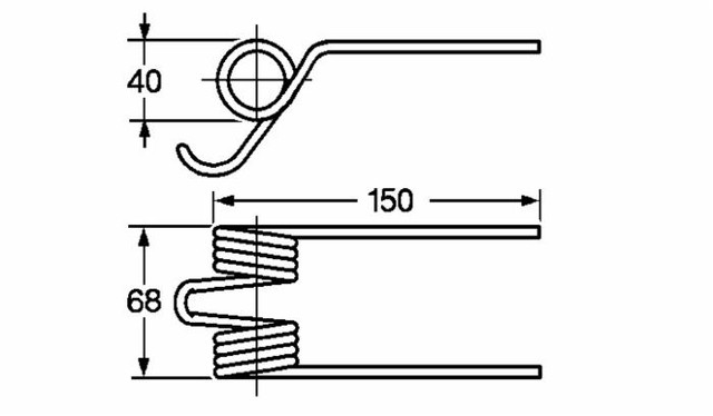 Dente pick-up adattabile Gallignani 8876501 filo 5 lunghezza 150 - Ama