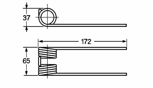 Dente adattabile Vicon 1661,8868 filo 5 lunghezza 172 - Ama