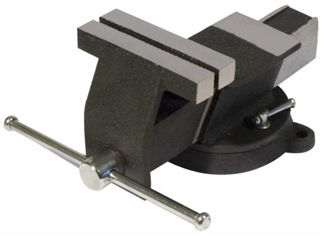 Morsa da banco in acciaio con base girevole 125mm - Ama Tools