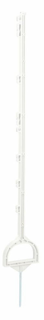 Paletto in plastica bianco con occhielli e staffa per piede altezza 114 cm - No brand