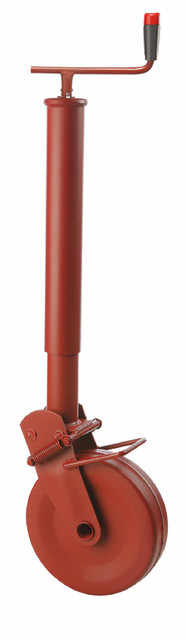 Ruota d'appoggio con bloccaggio a molla ø 60mm e di ruota ferro 220x60mm colore rosso - Simol