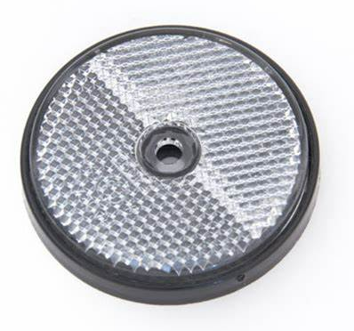 Catarifrangente bianco con foro Ø 60mm - Ajba