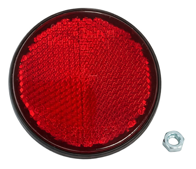 Catarinfrangente con vite M5 rosso Ø 80mm - Ama