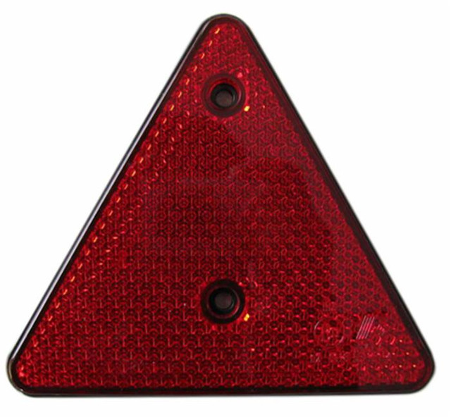 Catarifrangente con fori per viti M5 triangolare rosso 155x137mm - Ama
