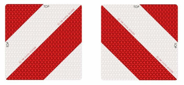 Kit 2 pannelli in alluminio omologati per segnalazione su strada 282x282mm - Ama