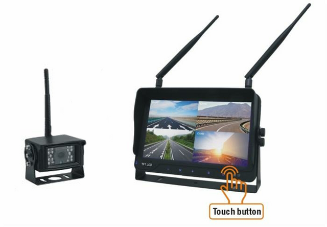 Kit wireless videoretro per trattori con monitor LCD TFT 7" e sistema di registrazione - Ama