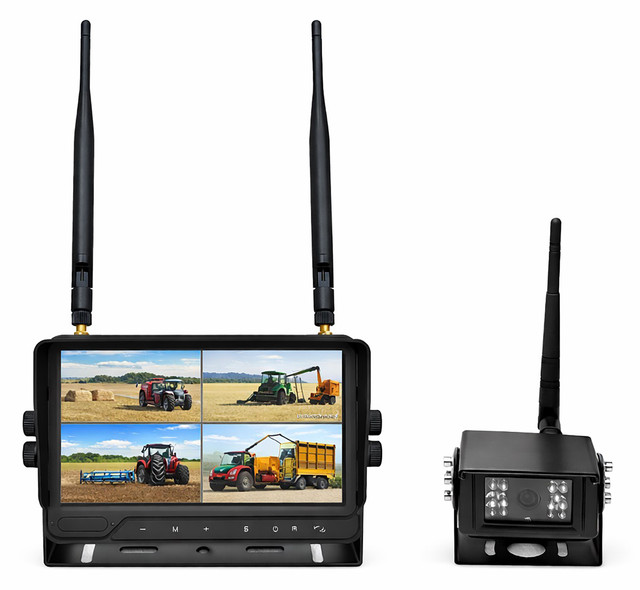 Kit wireless videoretro per trattori con monitor LCD TFT 7" e sistema di registrazione - Ama