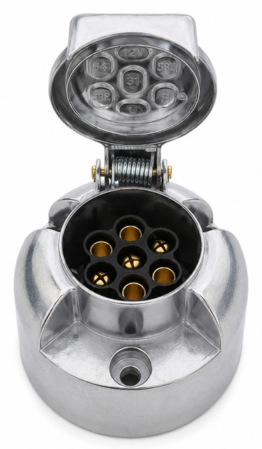 Presa 7 poli 12v in alluminio - Ama