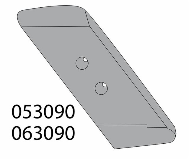Punta reversibile adattabile Kverneland 053090 dx spessore 15mm - Ama