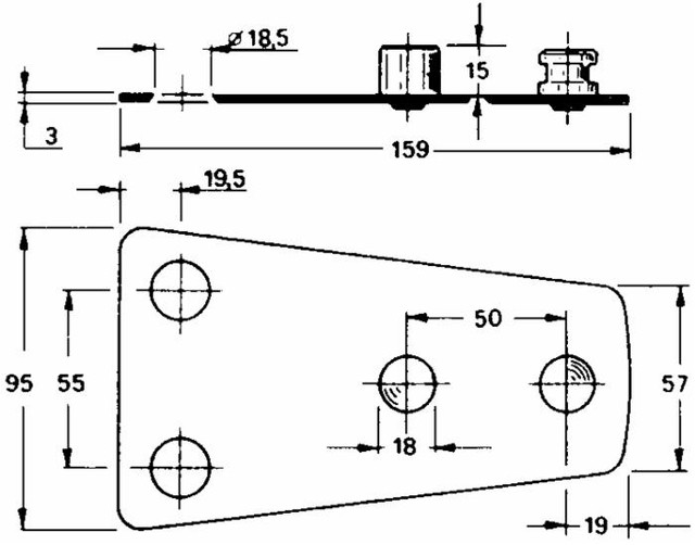 Piastra portacoltello adattabile Claas 9474271 - Ama