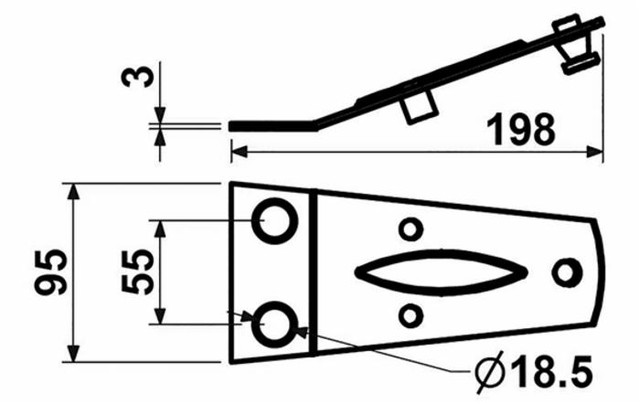 Piastra portacoltello adattabile Fahr 06563514 - Ama