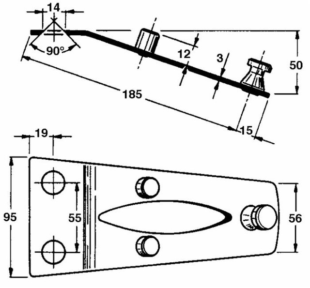 Piastra portacoltello adattabile Morra 3804203003 - Ama