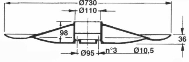 Disco folle adattabile Pz GT062 Ø 730 - Ama