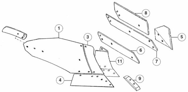 Vomere adattabile Nardi 6C 20 per UN6-UN7-UN9 - Ama