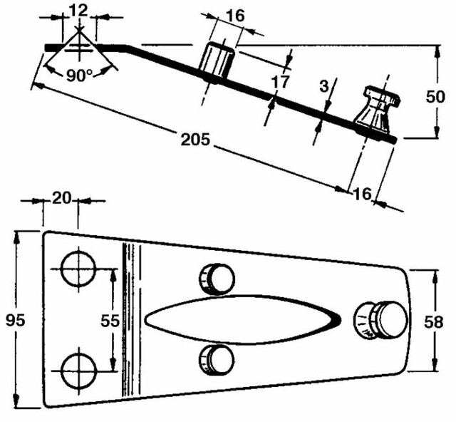 Piastra portacoltello adattabile Marangon 020040315 - Ama