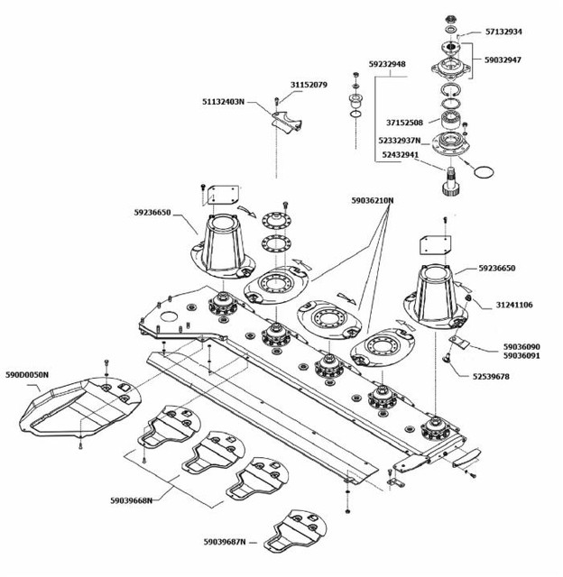 Protezione scatola ingranaggi originale Bcs 51132403N - Bcs