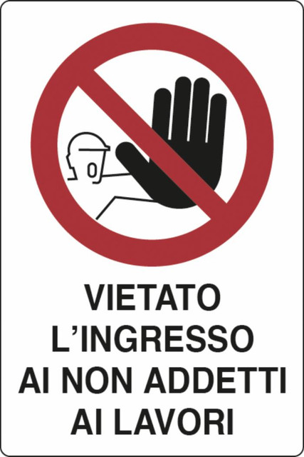 Cartello segnaletica "vietato ingresso ai non adetti" 30x20 - Ama
