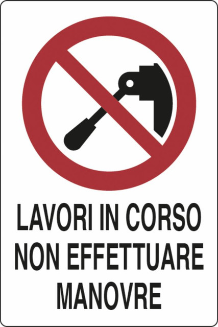 Cartello segnaletica "lavori in corso" 30x20 - Ama