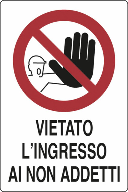 Cartello segnaletica divieto 30x20 - Ama