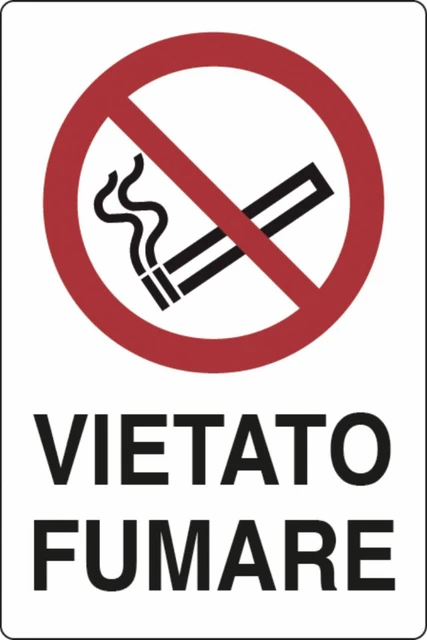 Cartello segnaletica "vietato fumare" 30x20 - Ama