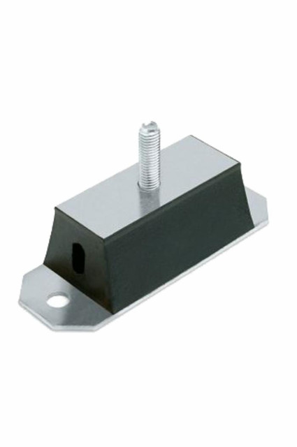 Supporto antivibrante rettangolare Ama 50x40 mm con perno M12 - Ama