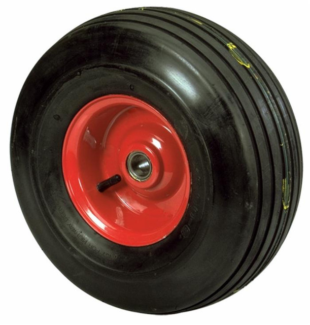 Ruota pneumatica Ama con battistrada rigato 16x6,50/8" e cuscinetti - Ama