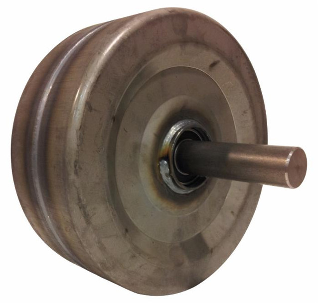 Ruota in lamiera completa con albero 300x100mm - Ama