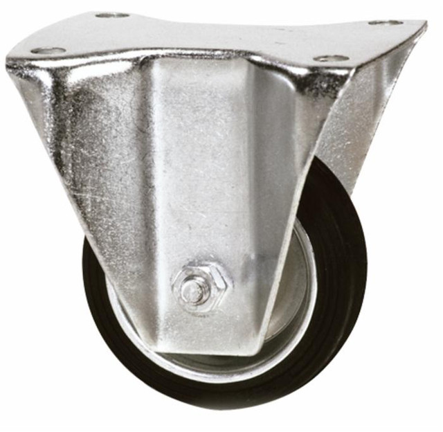 Ruota gommata 100x30mm supporto fisso - Ama