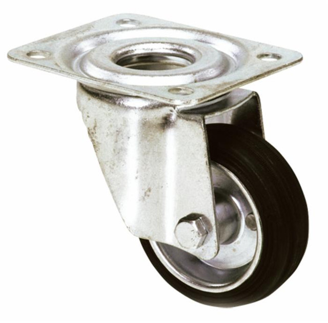 Ruota gommata 100x30mm supporto girevole - Ama