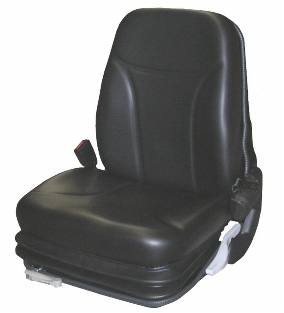 Sedile Fully Alto in sky nero con sospensione meccanica e microswitch - Seat Industries