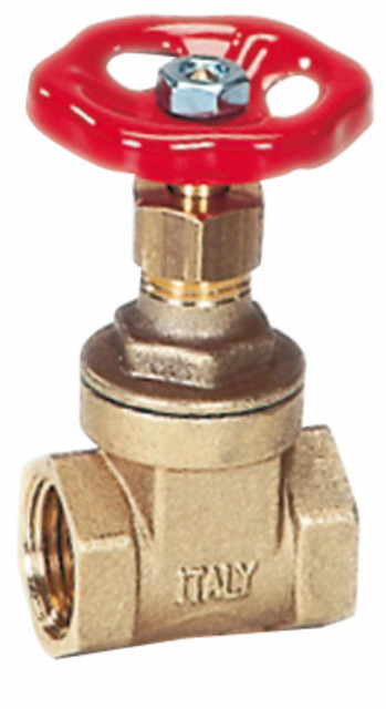 Saracinesca in ottone f-f,filetto 3/4", - Riv