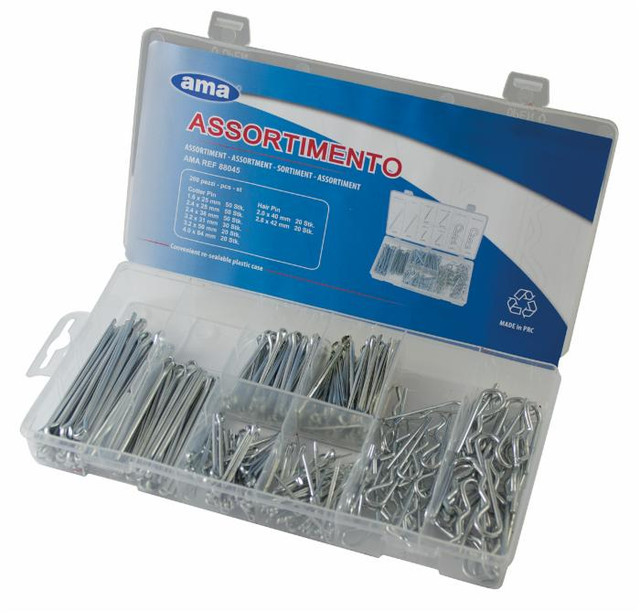 Set assortito con 260 coppiglie standard e a molla - Ama