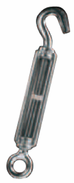 Tenditore ad occhio e gancio in acciaio con Ø filetto 1/4" e l minima = 143mm - Ama