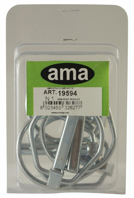 Confezione 5 spine a scatto ø8mm con forma ovale - Ama