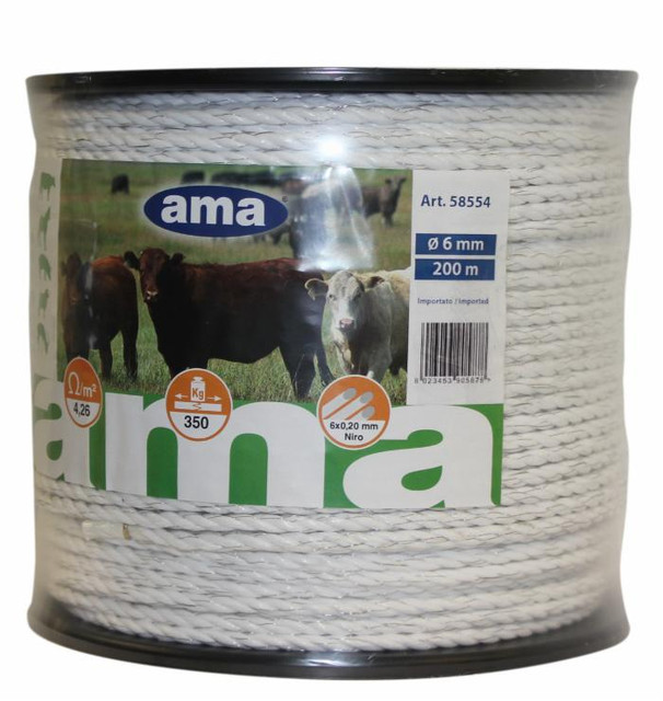 Rotolo corda elettrica ø 6mm lunghezza 200 mt - Ama