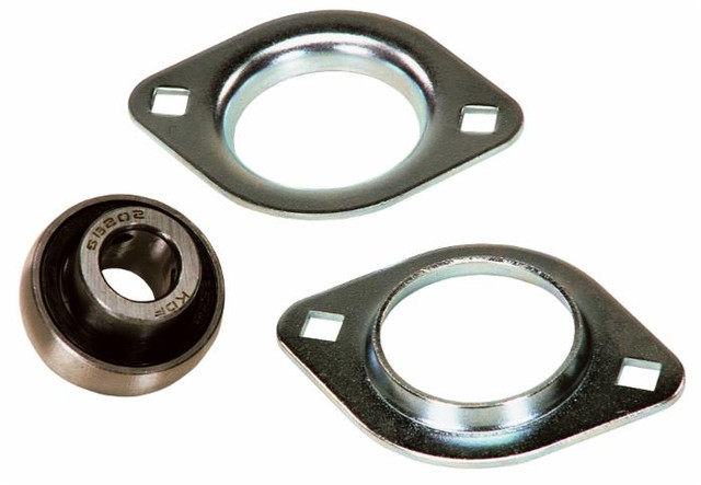 Supporto a flangia a 2 fori in lamiera stampata SBPFL 203 con cuscinetto Ø 17mm - Ama