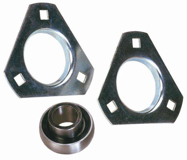 Supporto a flangia triangolare in lamiera stampata SBPFT 206 con cuscinetto Ø 30mm - No brand