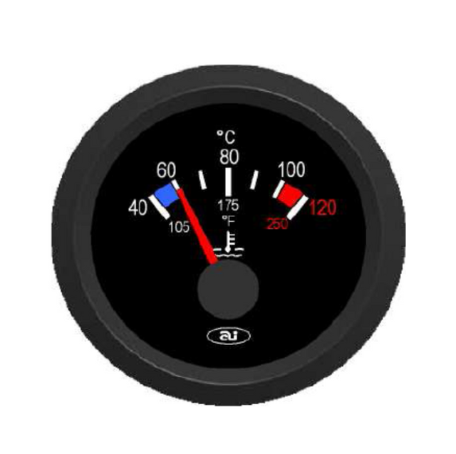 Indicatore temperatura acqua analogico 40-120° da 12V - Ama