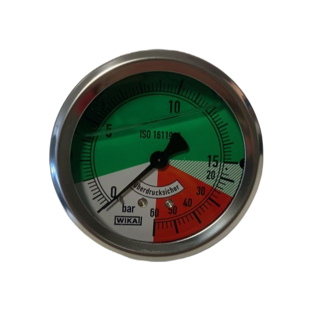 Manometro isometrico cassa inox Ø 63 bar 0:15/60 - Wika