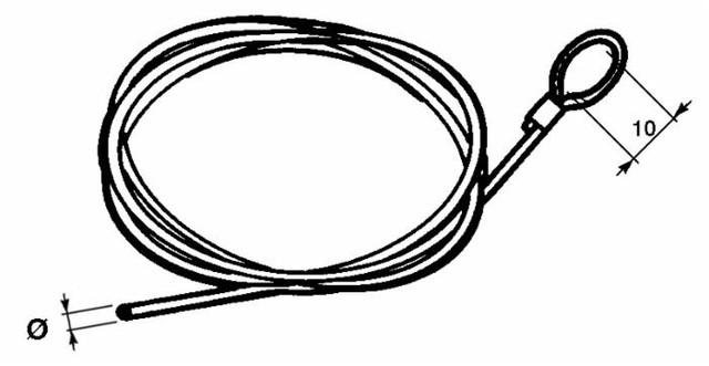 filo freno 3x2500mm con testa a cappio - Ama