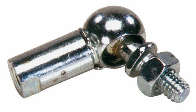 Snodo in acciaio destro filetto M6x1 con dado e anello - Ama