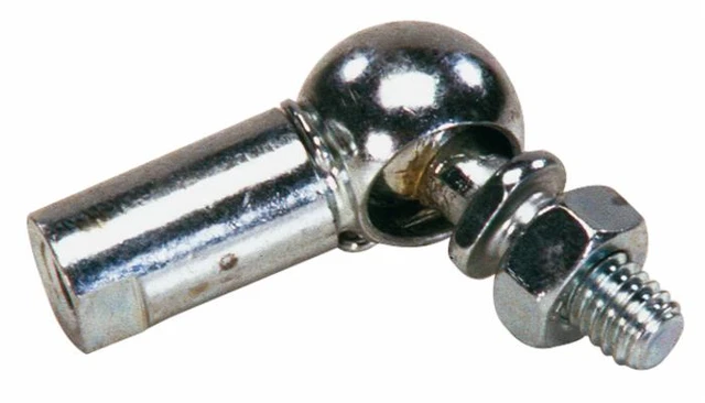 Snodo in acciaio destro filetto M10x1,5 con dado e anello - Ama