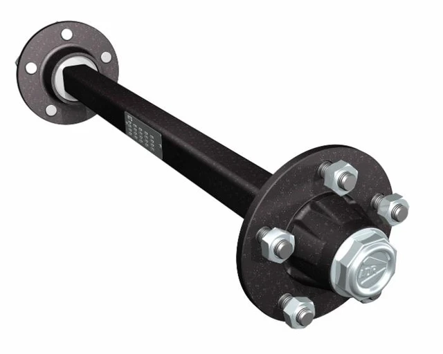 Assale per rimorchio senza freno lunghezza 1m Ø40mm 4 fori - Adr