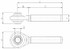 Tirante per terzo punto seconda categoria Ø 25mm filettato M27x3 Dx - Ama
